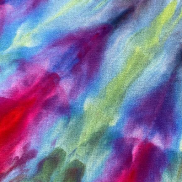 Ice Dyed Tank Dress - Sleeveless Bodycon - Vibrant Rainbow (Women's XSmall) - Picture 6 of 10